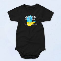 Ukrainian Flag Supporting Design Ukraine Fight For Freedom Organic Baby Onesies