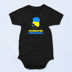 Ukrainian Girl Unbreakable Ukraine Women Flag Organic Baby Onesies