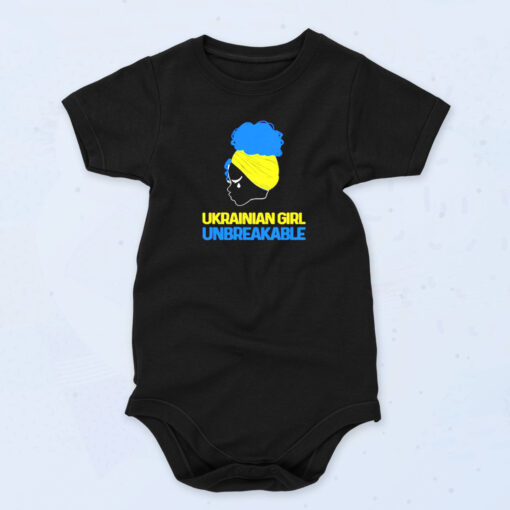 Ukrainian Girl Unbreakable Ukraine Women Flag Organic Baby Onesies